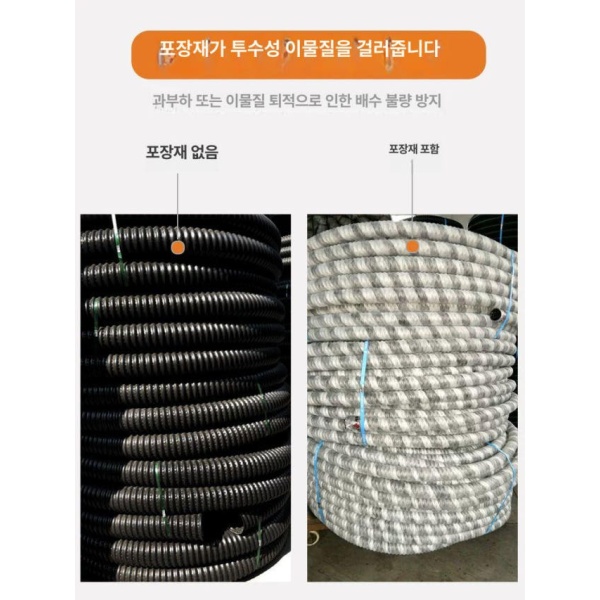 프리미엄 PVC 빗물 오수관 직경 투수관 유공관 샘플 투수관 샘플 0x0mm 0m - 상세 이미지 2
