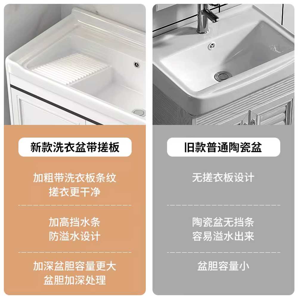 애벌빨래 개수대 간이싱크대 캠핑장 다용도실 세탁실 61cm 카본 파이버 세탁장 / 배수구 - 상세 이미지 2
