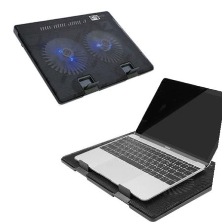 저소음팬 저소음 노트북 듀얼팬 쿨러 대형 17형 Led 쿨링패드