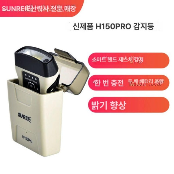 고성능 클립 헤드램프 LED H150 PRO 경량 손전등 센서헤드랜턴 중국 빨강 H150 중국 빨강 - 상품 이미지