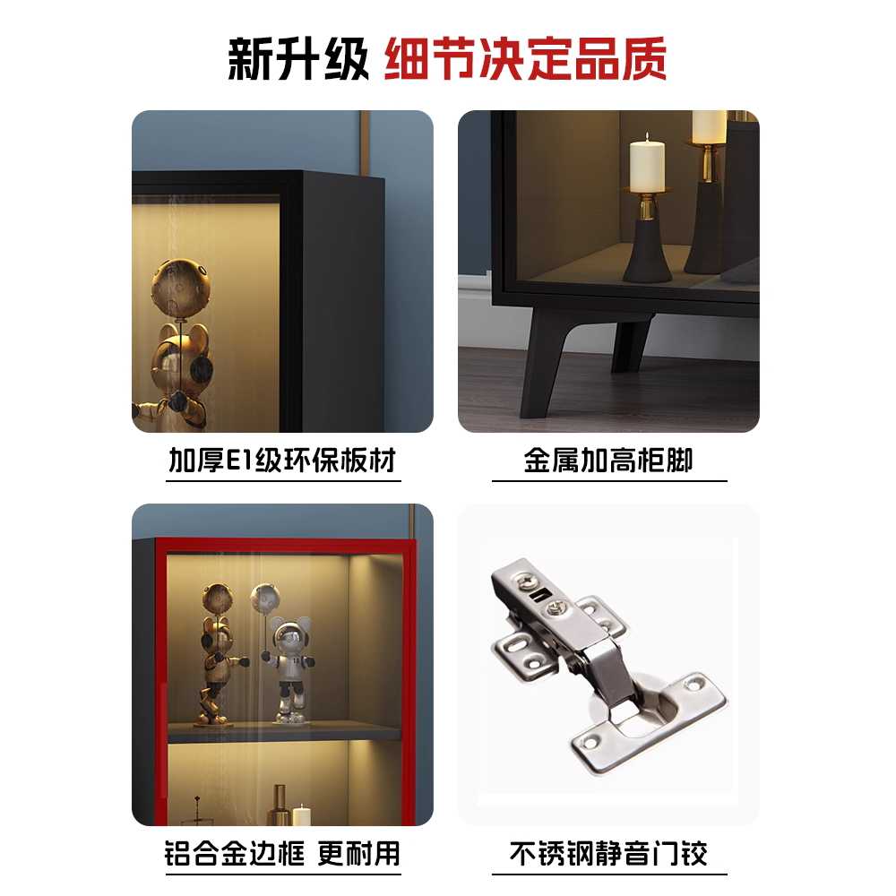 양주 장식장 술장 와인 고급 용 수납 디스플레이 캐비닛 2단 30x30 - 상세 이미지 5