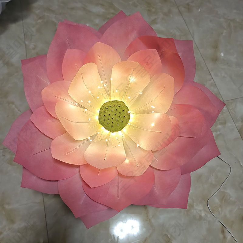 자이언트 플라워조명 대형 연꽃 LED 웨딩 파티 장식 - 상세 이미지 4