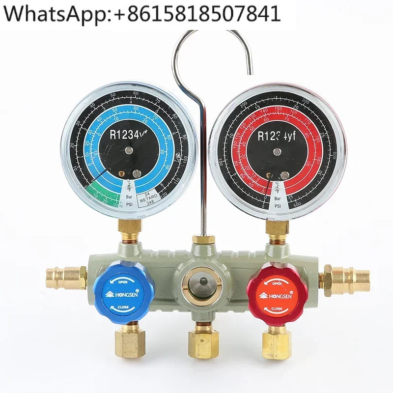 Hongsen S36F-1234-60 자동차 에어컨 불화물 측정기 냉매 도구 R1234FY 스노우 미터