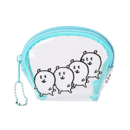 서울트레이딩 생활약방 담곰이 민트 반원 투명 파우치 키링파우치 먼작귀키링