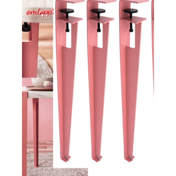 프리미엄 두꺼운 책상다리 원목테이블다리 우드슬랩 가구부속 선반 프레임 검정색 76cm 2개 강화 손잡이 F40cm 검정 흰색 - 상세 이미지 2