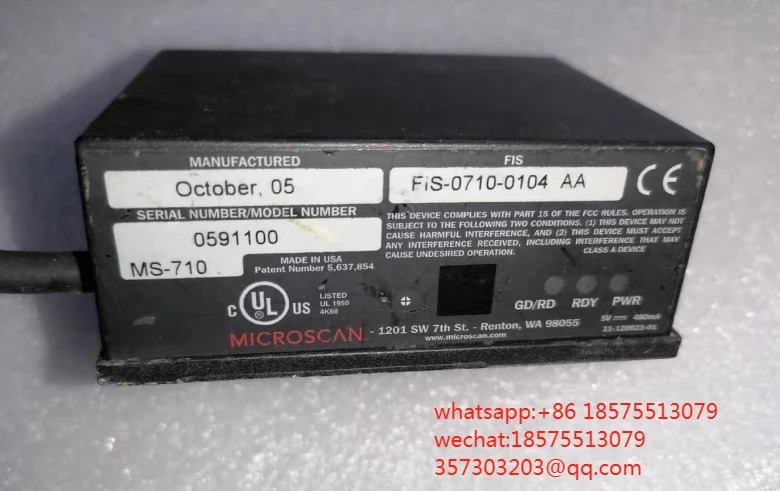 마이크로 스캔 FIS-0710-0104 고정 코드 스캐너 0591100