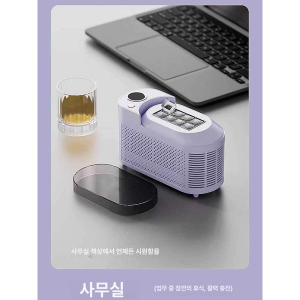 스마트 가정용 휴대용 미니제빙기 캠핑용 고속 아이스트레이 얼음 메이커 전기 화이트 실내외 겸용 화이트-실내외 겸용 - 상세 이미지 3