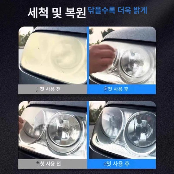 프리미엄 자동차 헤드라이트 복원 세트 라이트복원 유리복원 헤드라이트세척 자동차유리 수리센터 추천-3초 변신 100ml 수리센터 추천-3초 변신 100ml - 상세 이미지 2