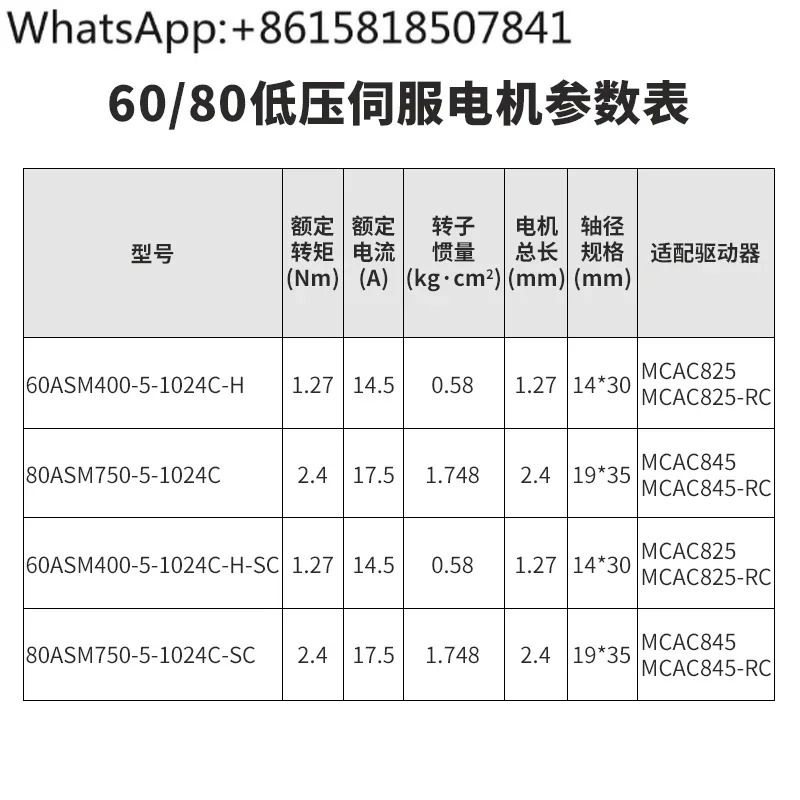 CAN 드라이버 저전압 AGV 자동차 서보모터 60 80 AC 400W 750W 세트