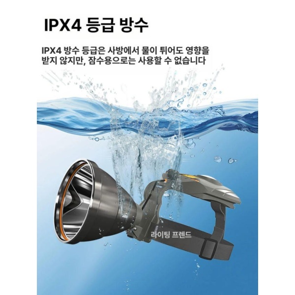 최강 헤드램프 16코어 강력 조명 고광량 방수 경량 LED 낚시용 A6 A A6 A - 상세 이미지 3