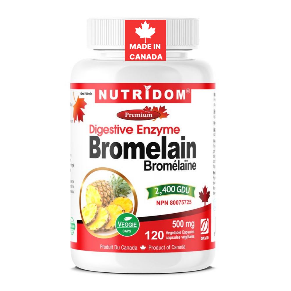 뉴트리돔 천연 파인애플추출 브로멜라인 500mg 파파인효소 120정, 1개 - 상품 이미지