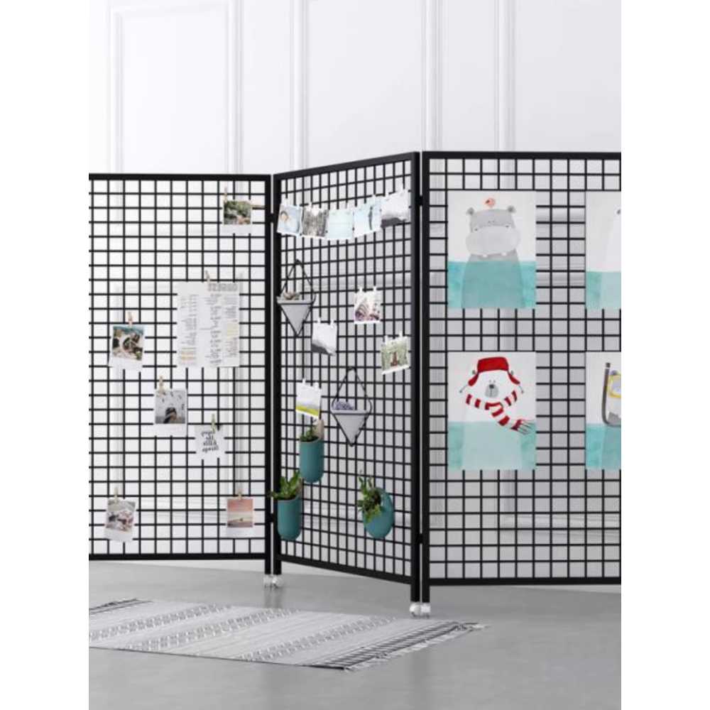 철망 파티션 메쉬망 접이식 작품 전시 진열대 가벽 100x180cm - 상세 이미지 2
