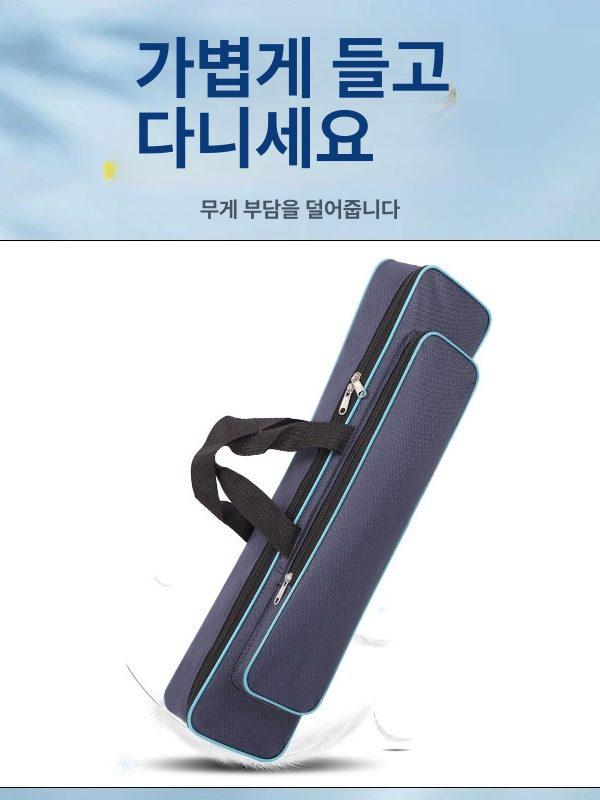 짧은 낚싯대가방 낚시 블랙 미니 방수 케이스 소형 얼음 블루 두꺼운 캔버스 45cm - 상세 이미지 3