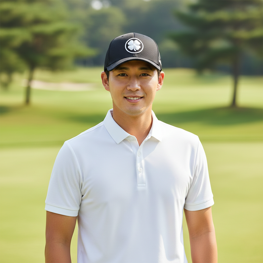 블랙클로버 남성골프모자 골프스냅백 뱀부2 블랙화이트 이미지 6