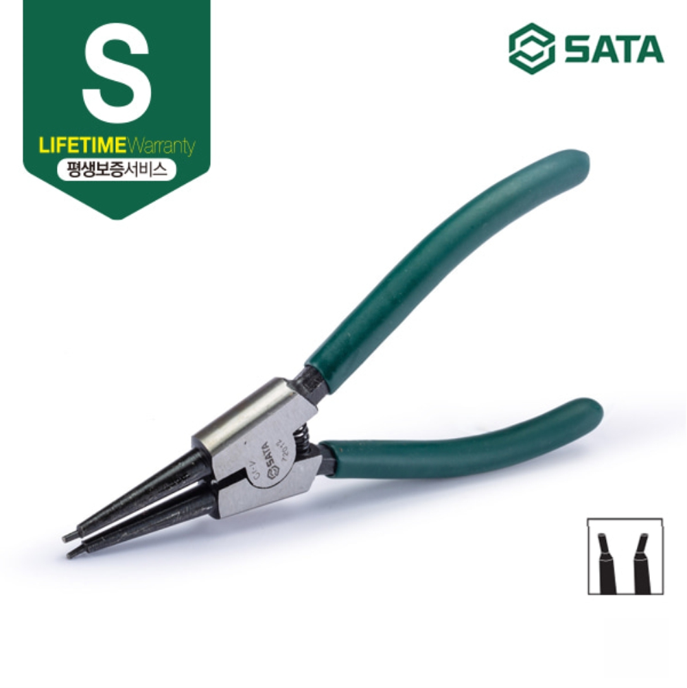 사타 SATA 스냅 링 플라이어 벌림 직선 125mm 72011 쁘라이어 - 상세 이미지 2