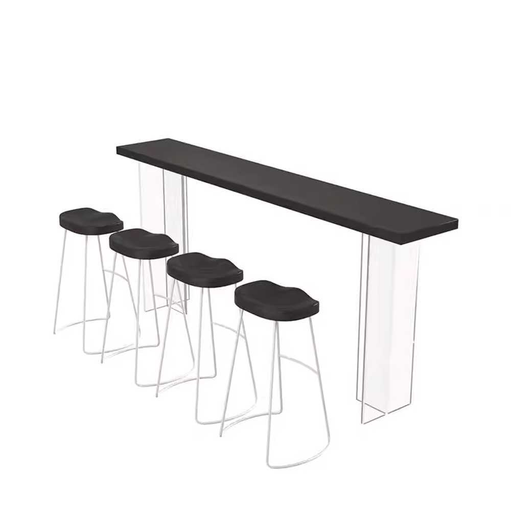 아크릴 홈바 테이블 긴책상 창가 투명 슬림 디자인 100x40x105cm - 상품 이미지