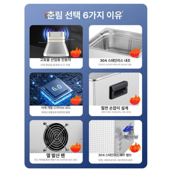 프리미엄 산업용 세척기 초음파 안경 전자기기 안경세척기 안구세척기 눈세척기 CR-009S | l- 일반 출력 80W - 진동 헤드 1개 1.CR-009S | l- 일반 출력 8 - 상세 이미지 3