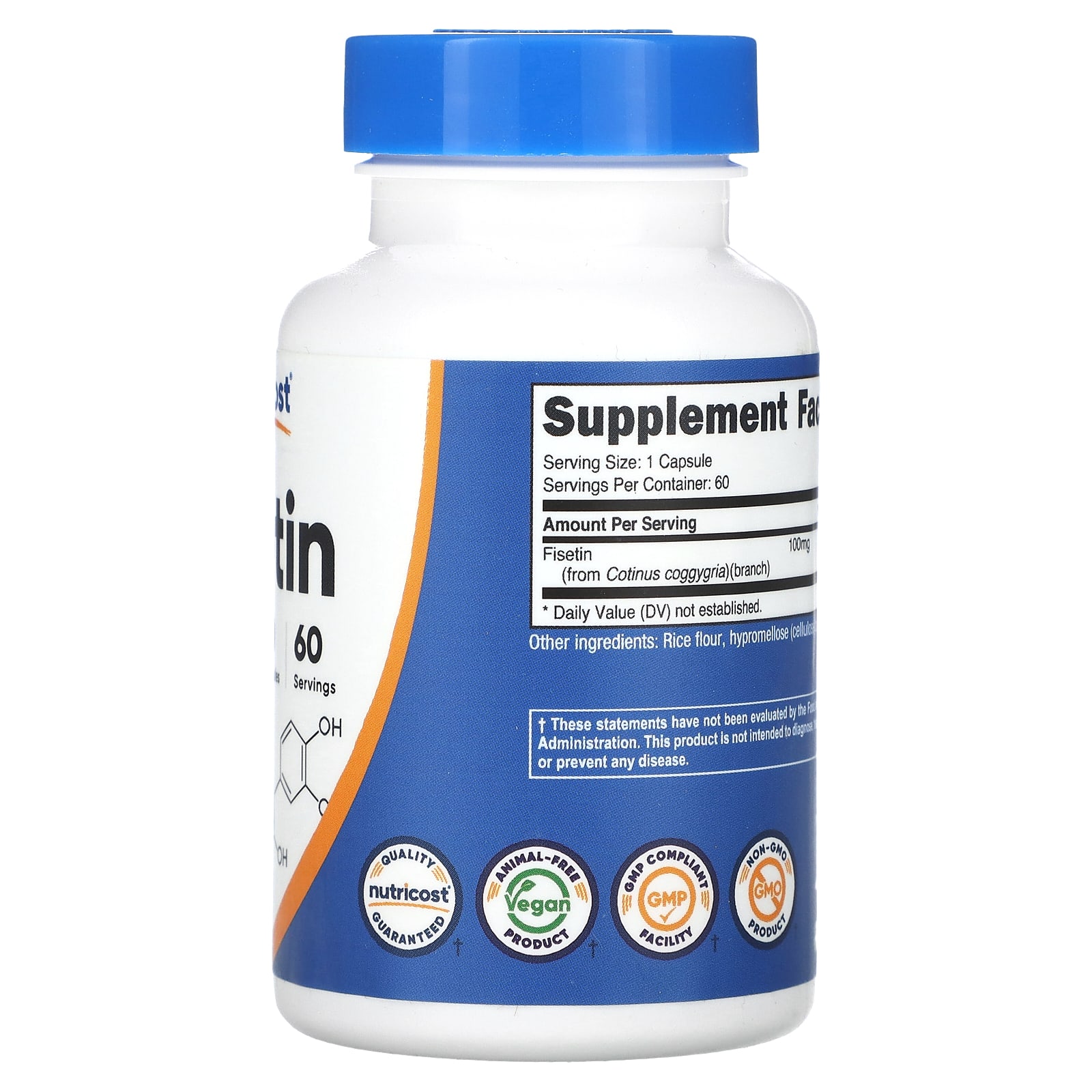 뉴트리코스트 피세틴 100mg 안개나무 60캡슐, 1개 이미지 7