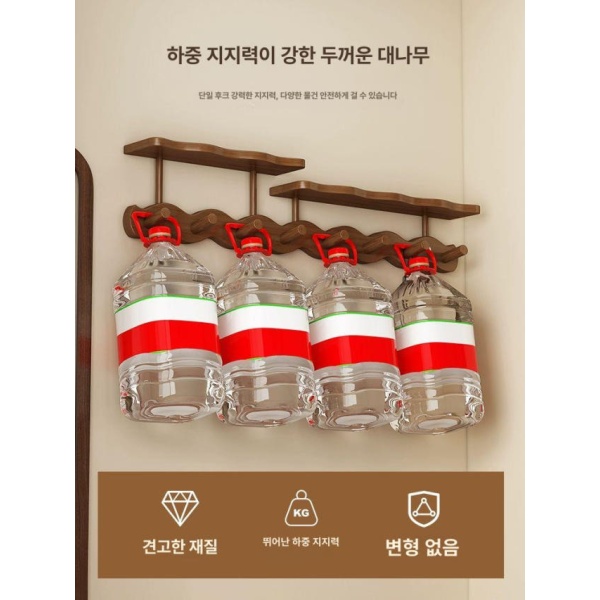 모던 인테리어 옷가게 모자걸이 웨이브 4후크 벽고정 옷걸이 벽선반 겸용 원색 원색 웨이브 4후크 - 상세 이미지 5
