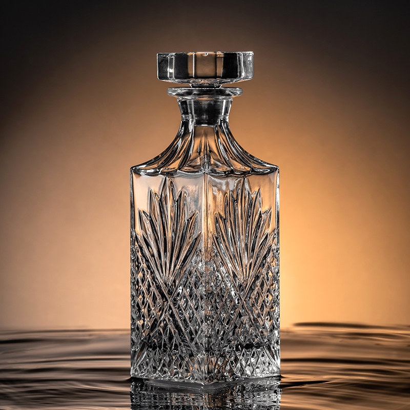 크리스탈 위스키 디캔터 세트 술잔 와인 술병 주류 강화 유리 용기 바 업소용 용기 아이스 260ml+750ml 와인 - 상세 이미지 5