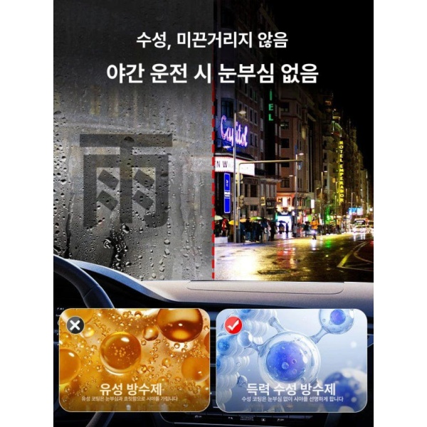 초강력 자동차 유리 방수 코팅제 유리막코팅 자동차유리 발수 코팅 타올 포함 방우제-타올 포함 - 상세 이미지 4