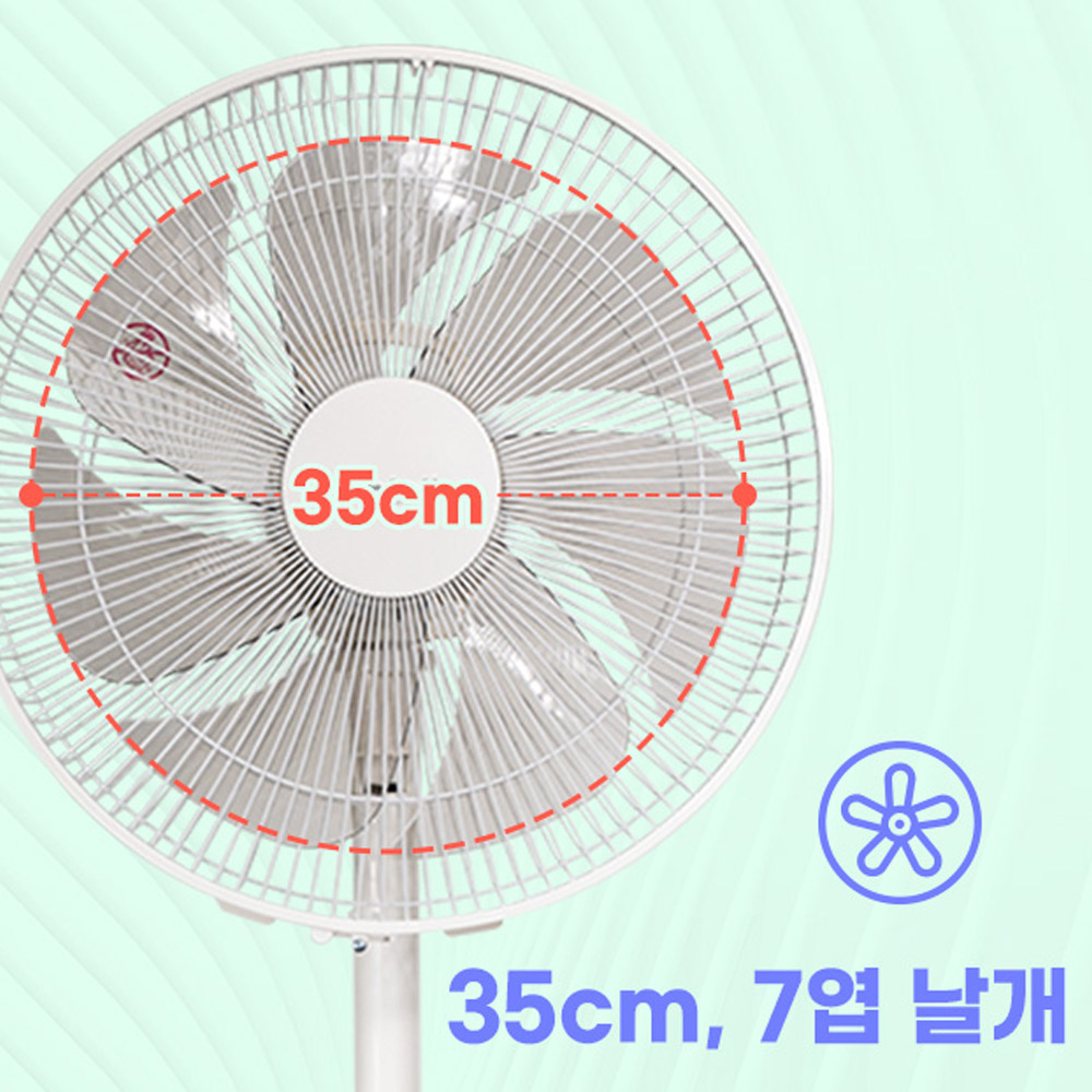 신일선풍기 발터치 선풍기 리모컨 키높이 스탠드 14인치 4단 7엽 타이머 자동좌우회전 - 상세 이미지 4