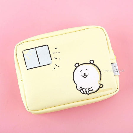 서울트레이딩 생활약방 담곰이 노랑 사각 파우치 아동파우치