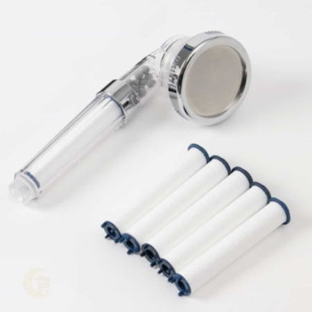 MoonH 수압상승 수도불순물제거 3단 수압 필터 샤워기헤드 필터 B 세트