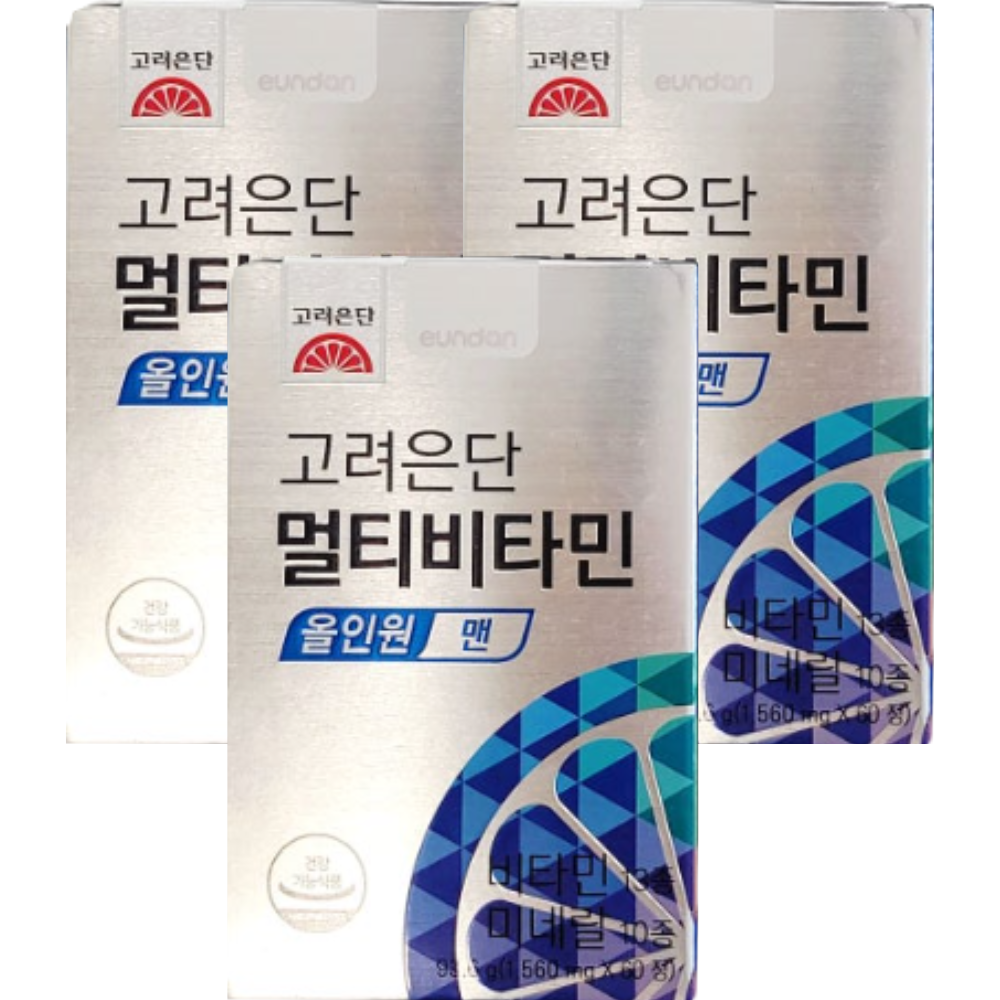 고려은단 멀티비타민 올인원 맨 60정 X 3개 (6개월분) - 상품 이미지