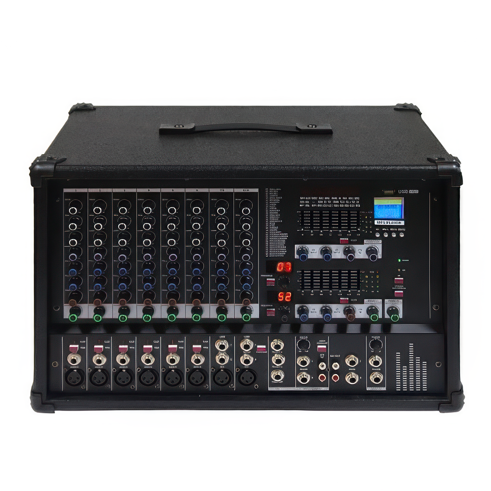 KPM-1200 파워드믹서 10채널 오디오믹서 DSP 앰프내장 1200W 교회 공연 강당 - 상세 이미지 2