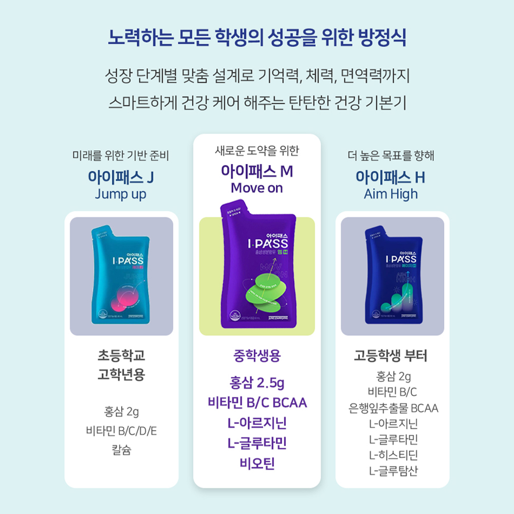 정관장 아이패스 M 수험생 피로 개선 홍삼 10포 50ml (중학생) - 상세 이미지 3