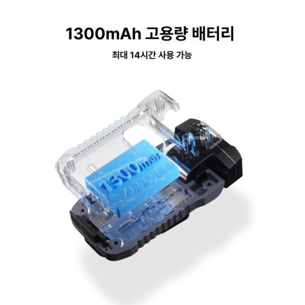 강력 안전 헬멧 헤드라이트 헤드랜턴 캡라이트 작업용 조명 방수 충전식 표준형 800mah 170 전환 철집 모자 표준형 800mah 170 전환 철집 모 - 상세 이미지 2