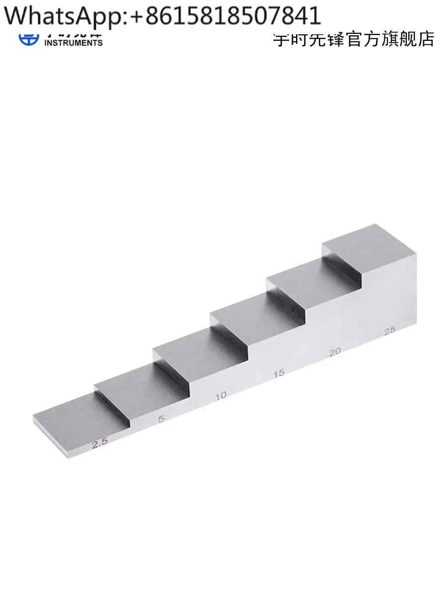Yushi Pioneer 초음파 두께 리퍼 블록 6/7/8/10 단계 스테인레스 스틸 게이지 정확도 -0.02mm