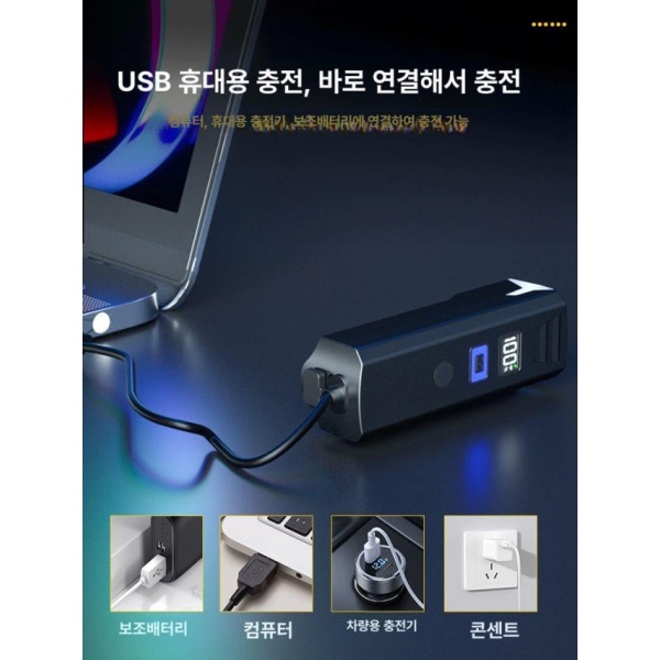 최강 LED 방수 USB 강력한 자전거 헤드라이트 조명 600루멘 전조등 5-20H 고급형 600루멘 전조등 5-20H - 상세 이미지 5