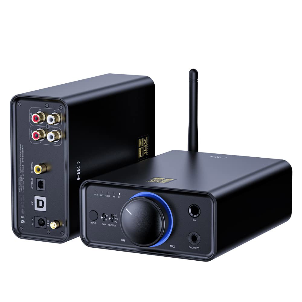 Fiio K7BT 밸런스 하이파이 DAC 블루투스 헤드폰 앰프 AK4493S 2, XMOS XU208 PCM384kHz DSD256, USB /광학 /동축 /RCA 입력, 6.35 - 상품 이미지