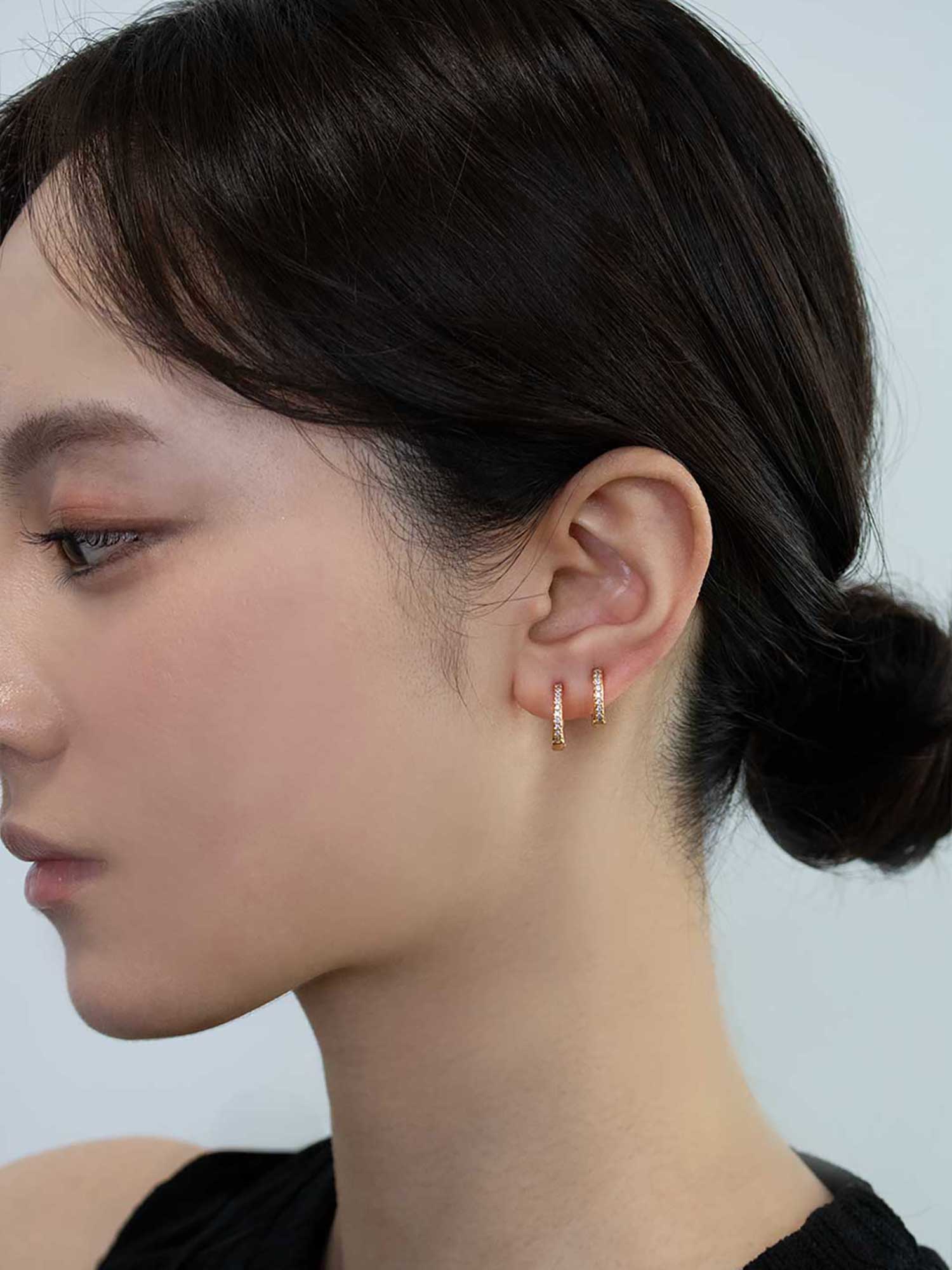 지티 귀찌 이어커프 귀안뚫는 귀걸이 링귀찌 큐빅 샤인 이미지 6