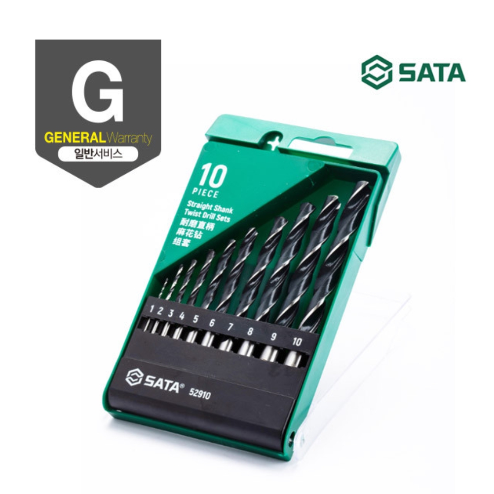사타 SATA 직선형 트위스트 드릴 세트 10PCS 52910 하이스 철기리세트 - 상세 이미지 2