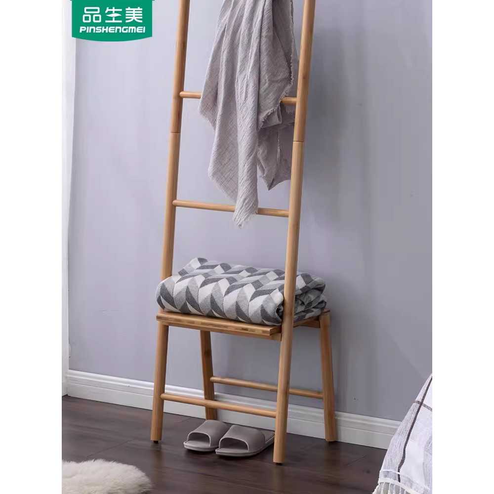 원목 사다리 행거 수건 선반 거실 튼튼한 침실 스탠드 난죽옷걸이 - 상세 이미지 3