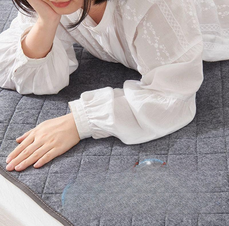 침대 매트 제습 시트 곰팡이 뽀송한 퀼팅 실리콘 그레이 컬러 변색방지 - 상세 이미지 3