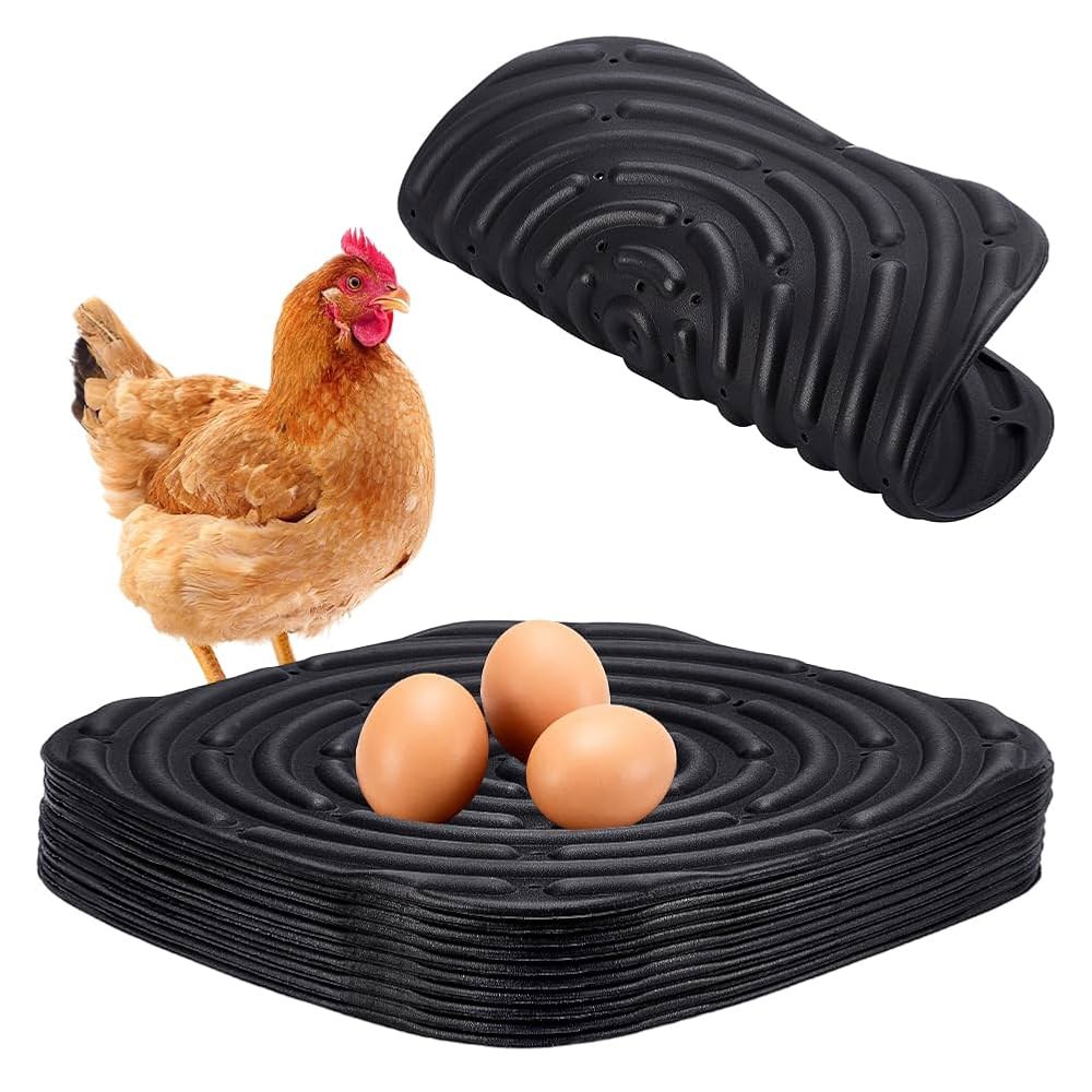 arricraft 닭용 세척 가능한 중첩 재사용 x 30.5 12인치) 박스 닭 30.5cm(12 패드 둥지 쿠퍼 계란 라이너 침구 낳기 닭장 10팩, - 상품 이미지
