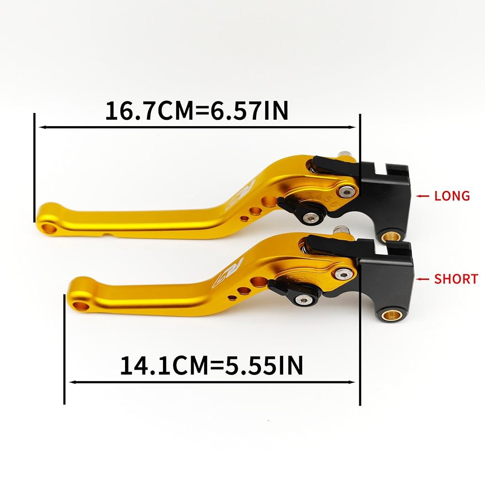 야마하 YZF-R7 2021-2025 6가지 색상의 매트 피니시 롱 숏 핸들 모터사이클 업그레이드 액세서리(블랙, 레버)용 조절식 브레이크 클러치 레버 - 상세 이미지 2