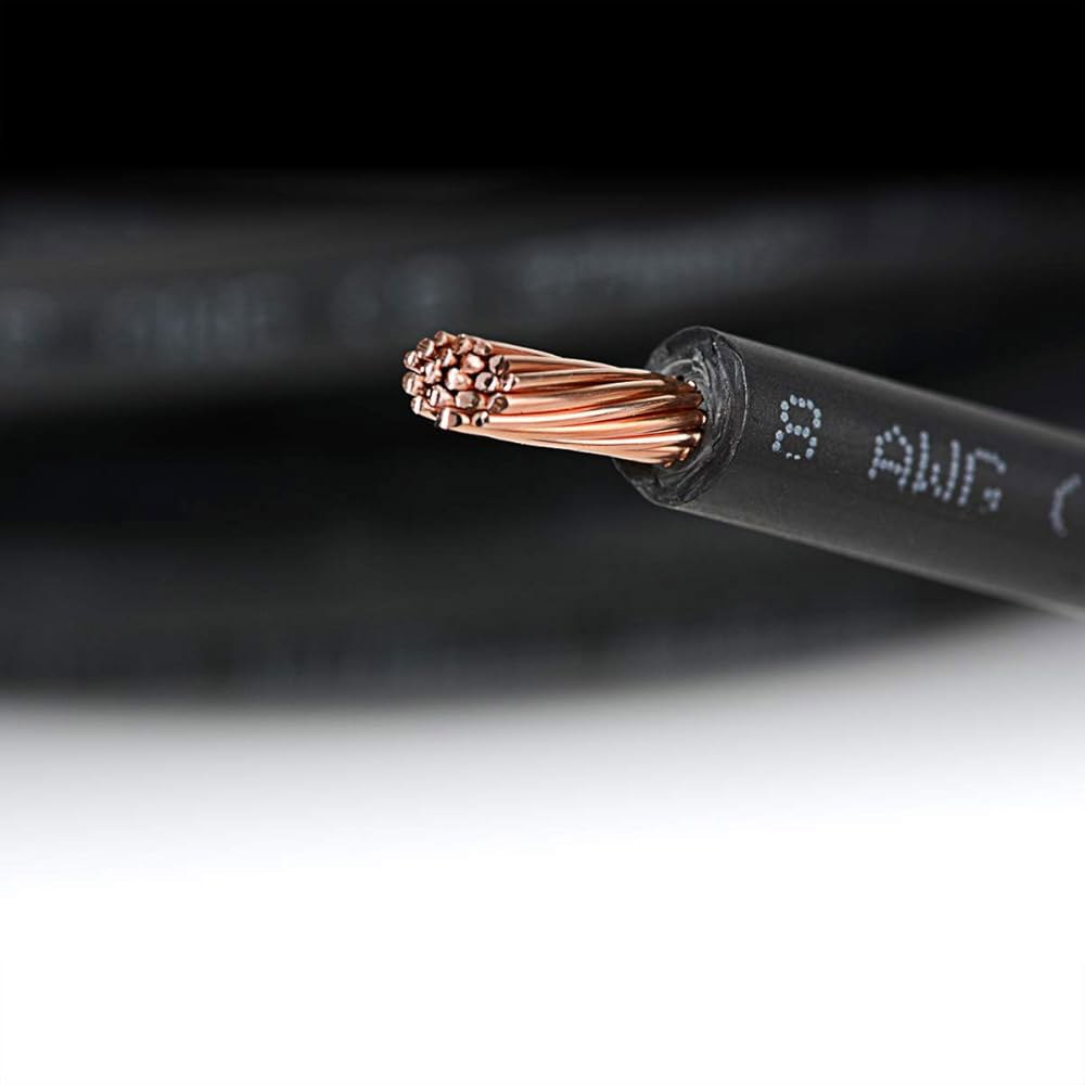 TEMCo 8 AWG/게이지 태양열 케이블 (다양한 미국 가능) 블랙 제조 길이 30.5m(100피트) Black 5 Feet - 상세 이미지 3