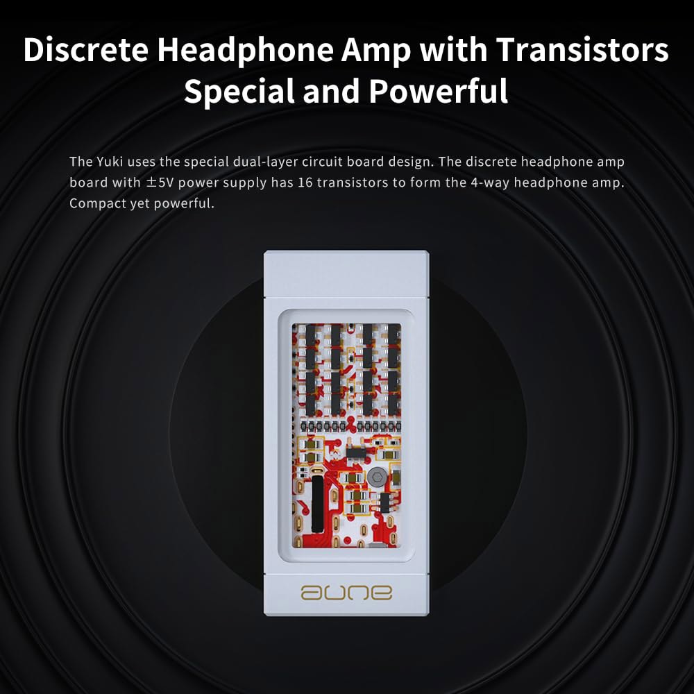 헤드폰 앰프가 장착된 유네 유키 휴대용 DAC, 완전히 분리된 DAC 및 AMP 세라믹 기판 구조, 32bit / 768k DSD256 USB 동글, 3.5mm 4.4mm 스마트폰 - 상세 이미지 3