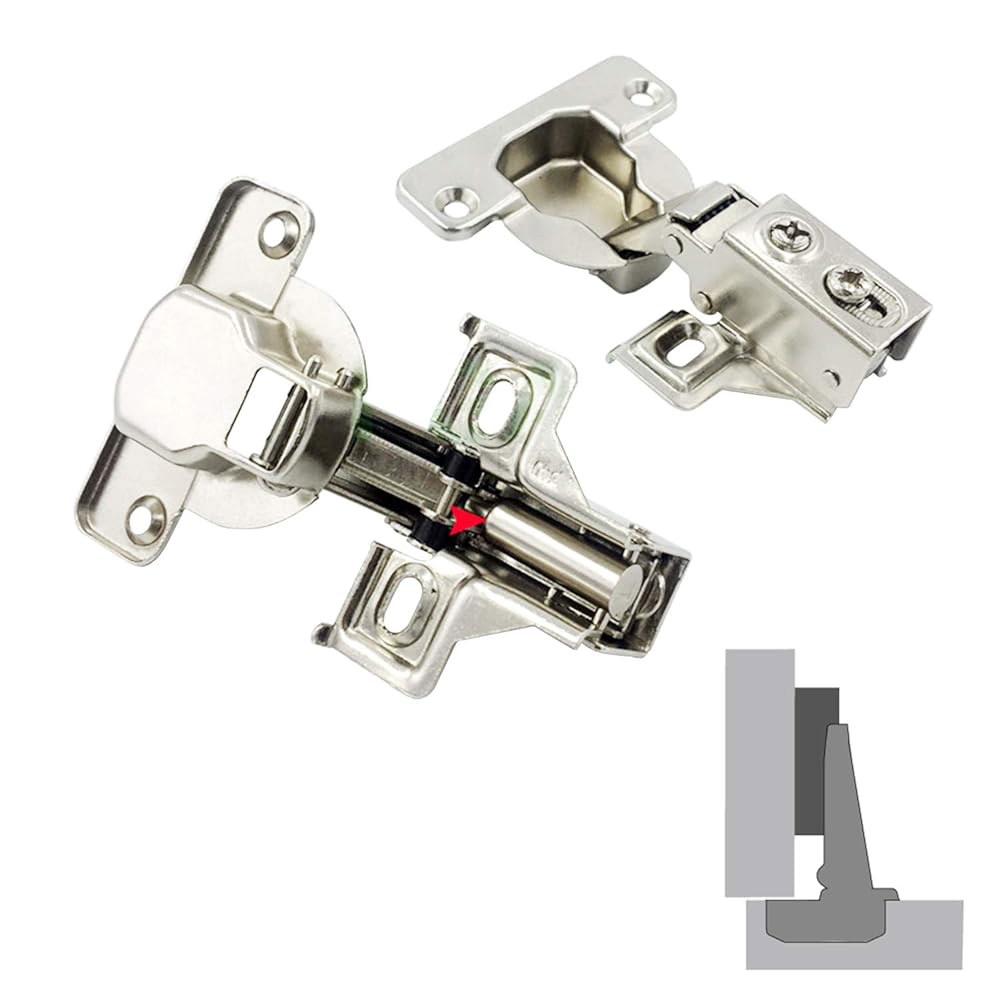 LIKERAINY 95Deg 풀 오버레이 페이스 컴팩트 프레임 8개 댐퍼 포함 쇼트 찬장 힌지 40mm 소프트 무겁고 팩 유압 옷장용 두꺼운 도어용 미니 캐비닛 클로징 4 - 상세 이미지 3