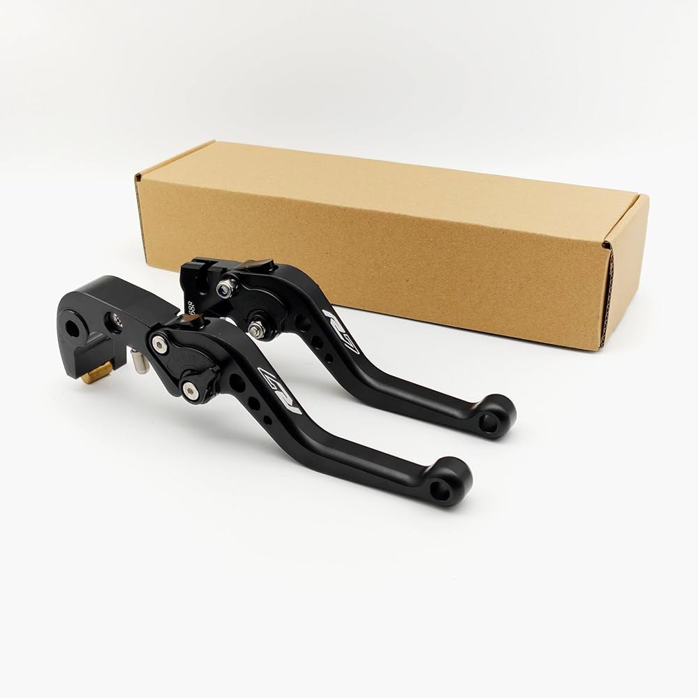 야마하 YZF-R7 2021-2025 6가지 색상의 매트 피니시 롱 숏 핸들 모터사이클 업그레이드 액세서리(블랙, 레버)용 조절식 브레이크 클러치 레버 - 상품 이미지
