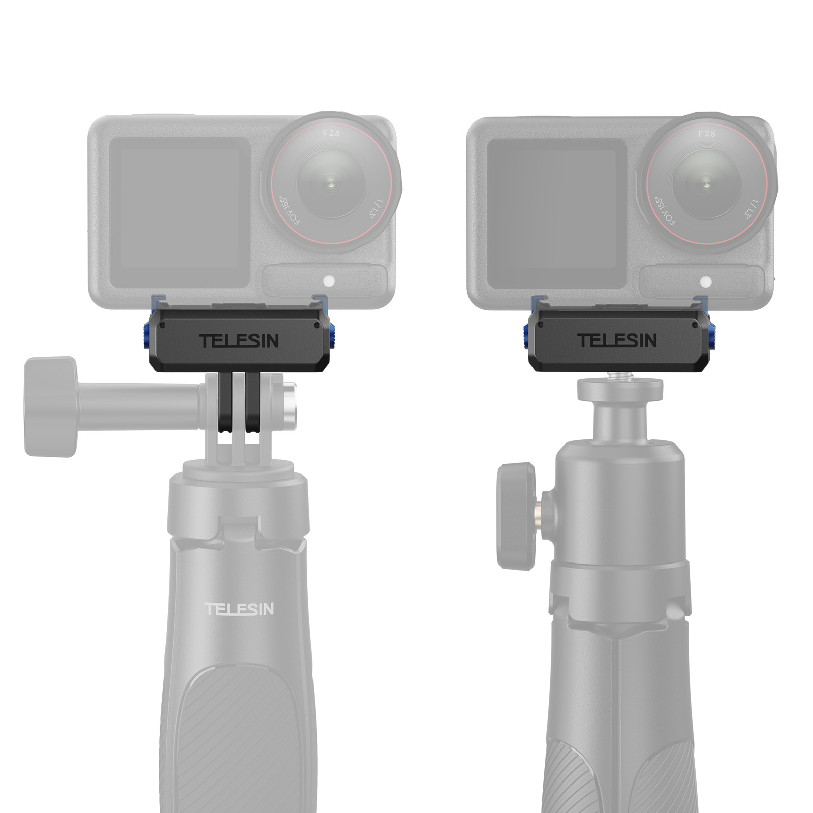 텔레신 JBK-15 DJI 오즈모 액션 3,4,5 Pro 전용 퀵릴리즈 프롱 어댑터 마운트 이미지 6