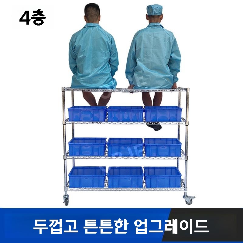 360°회전 크롬 도금 철제선반 이동식 조립식 경량랙 베란다 앵글 - 상세 이미지 2