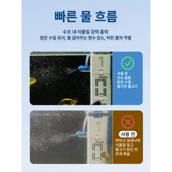 초소형 스마트 수족관 필터 시스템 물 정화 내장 미니어항 조용한 산소 펌프 업그레이드 아크릴 [센센·야오란] 유량 조절형 6W 4-in-1 [센센·야오란] 유량 조절 가능 3W 4 - 상세 이미지 2