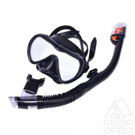 [MEGAPARA협력사]아로마 물놀이 스노클링 세트 블랙 스노클링마스크 수영수경