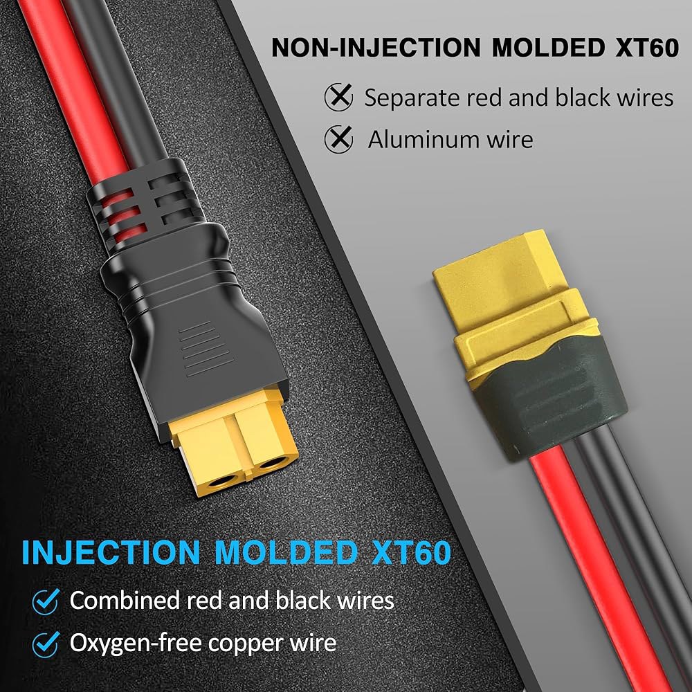 태양열 패널 - XT60 충전 to 코드 연장 발전기용 2.7m(9피트), Solar 사출 Gonifeto 발전소용 커넥터 Ecoflow 성형 케이블(12AWG 휴대용 와이어, - 상세 이미지 3